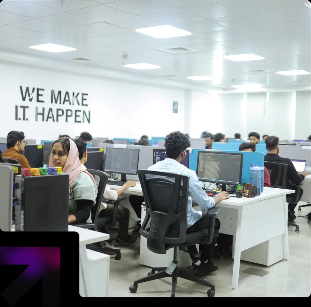 Team collaborating on enterprise software development projects at Aventus.